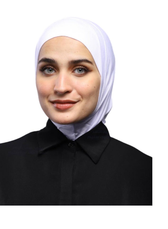 Piece Syrian Hijab Set (Open-Ended Bandana + Slip-on Khimar) - Premium Cotton Lycra - Multi-Colors - Image 3
